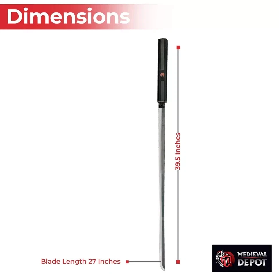 Naruto Sasuke Kusanagi Black Sword - Lâmina de metal para cosplay - Geral 40" - Imagem 2 de 4