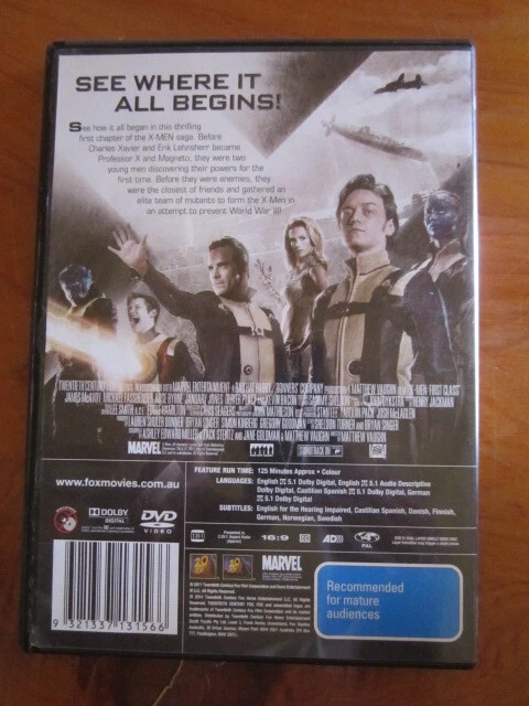 DVD  X-MEN FIRST CLASS  GREAT  ** MUST SEE **** - Image 2 of 2