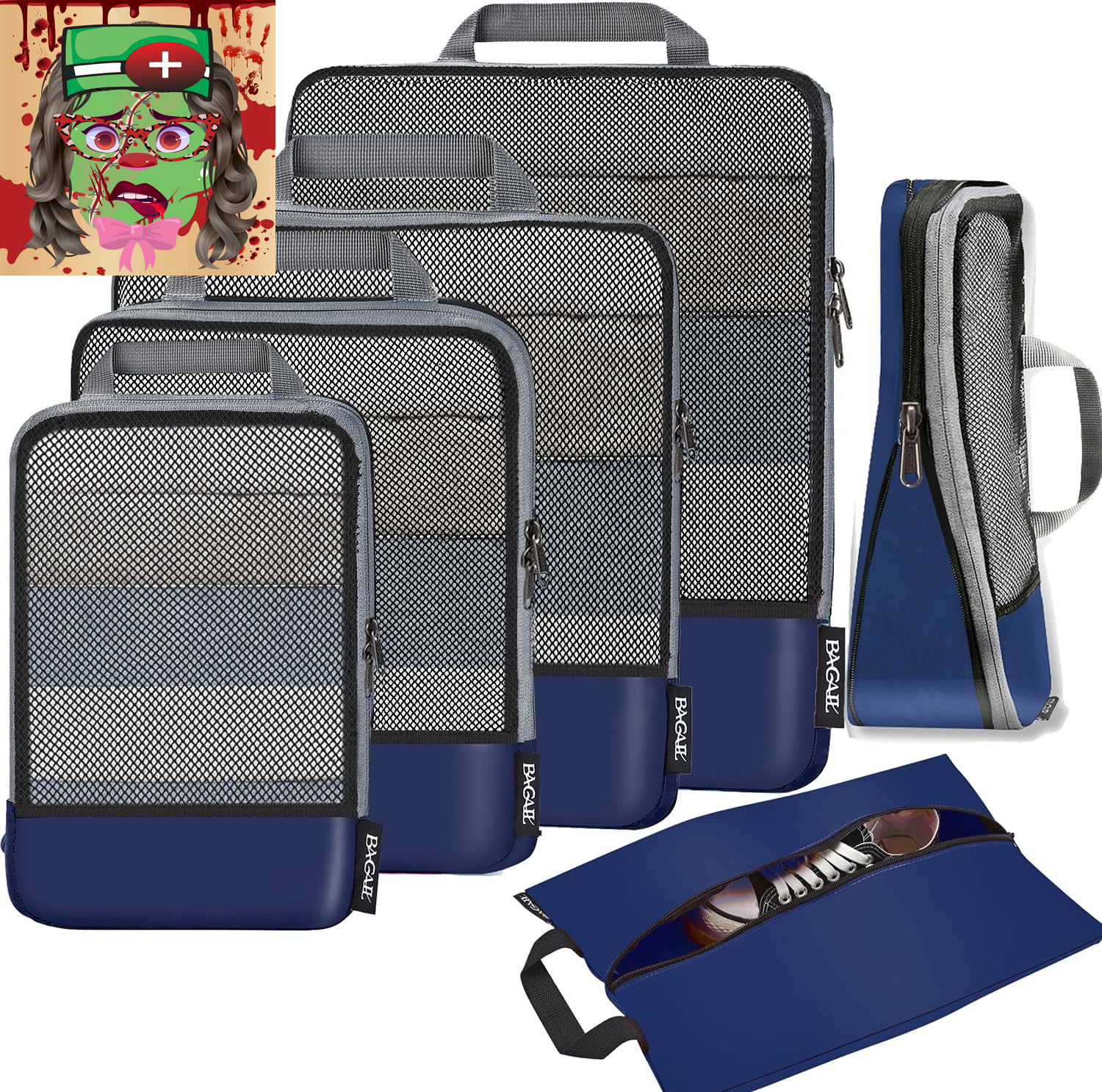 4 Set/6 Set Compression Packing Cubes Travel Accessories Expandable Packing