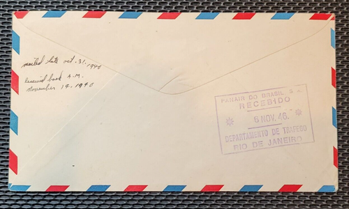 Pan-American World Airways Air Mail Test Rio de Janerio Bremerton Washington FDC - Picture 2 of 2