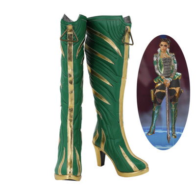Apex legends Loba Andrade Shoes Cosplay Women Green Boots