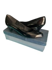 Vintage Selby 9.5 Town Pump Heels Black Patent Leather Pinup Pachuca Wear