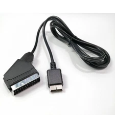 1.8m / 6Ft RGB Scart Cable Line Cord For PS1, PS2, PS3