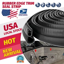 4M×2 Car Door Trim Edge Strip Lock Guard Moulding Rubber Seal Protector Black