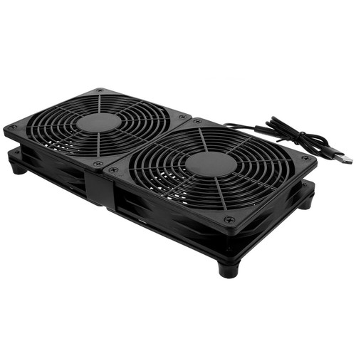Dual Fan Radiator Usb Cpu Laptop Cooling Small for Computer Case - Afbeelding 3 van 12