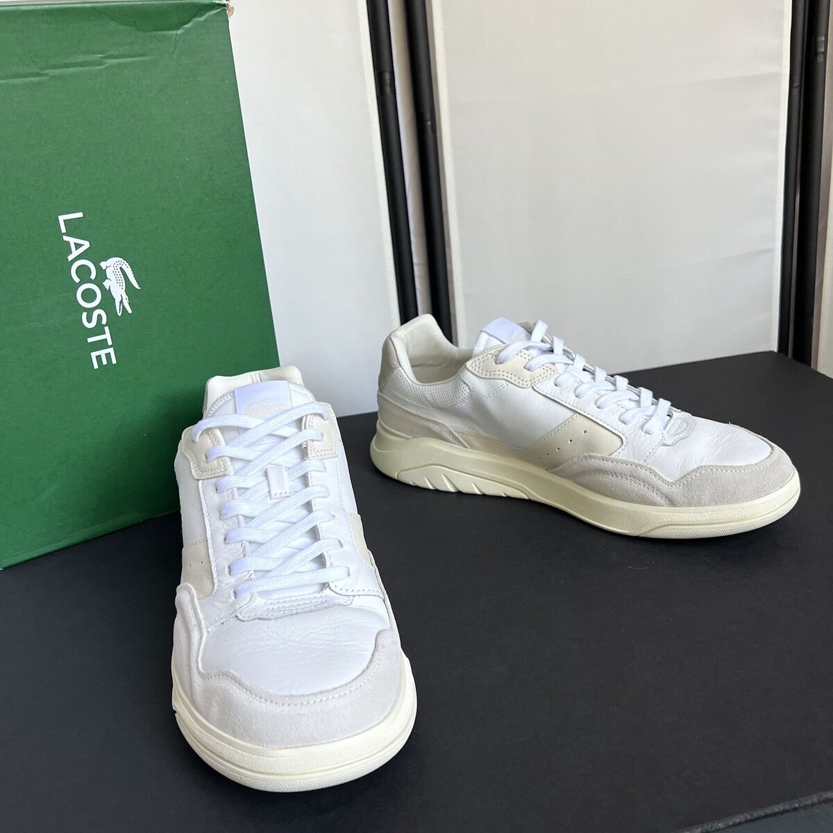 Lacoste Baby Game Advance Sneaker, WHT/YLW, 4 US