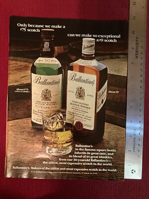 Ballantine s Finest Blended Scotch Whisky 1979 Print Ad - Great To Frame!