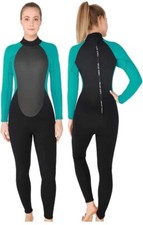 Realon Women's Large neoprene wetsuit, black and teal, new.