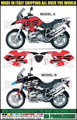 Stickers R1200 GS 2004 - 2007 Motorsport Red Black Set Compatible ...