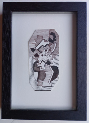 BRYAN INGHAM 1936-1997 ORIGINAL SIGNED PEN & INK DRAWING STUDY FOR RADING 1996