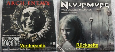 ARCH ENEMY ''Nemesis''/ NEVERMORE ''Final Product'' PROMOTION-CD 2005 Slipcase RARE