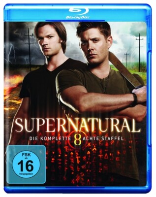 SUPERNATURAL: STAFFEL 8 - JARED PADALECKI,JENSEN ACKLES  4 BLU-RAY NEU