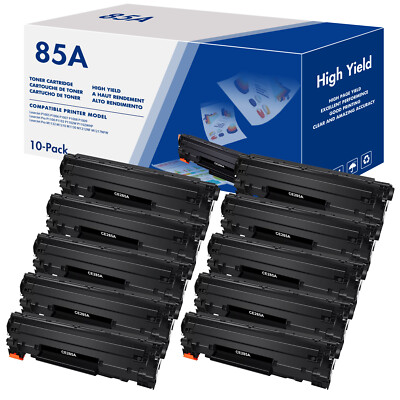 10PK CE285A 85A Toner cartridge Compatible For HP LaserJet M1212 f M1132 P1102W