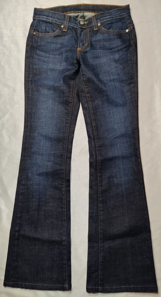 Pantalones de mezclilla azules adornados WE THE PEOPLE para mujer talla 25 Bootcut hechos en EE. UU. Foto 4 de 4