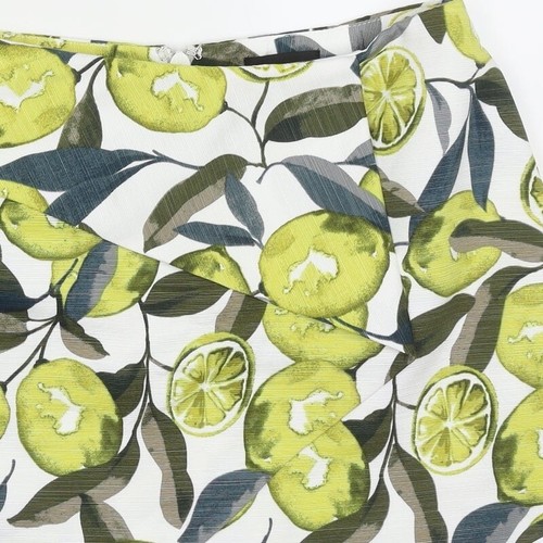 Topshop Womens White Polyester Blend Hot Pants Size 8 Reg Fruit - Picture 10 of 12