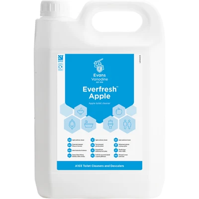EVANS VANODINE Evans Everfresh Apple Toilet Urinal & Washroom Cleaner 5LTR