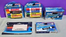NEW Dry Erase Marker Lot EXPO JOT Black Red Green Blue Neon Chisel Point (b)