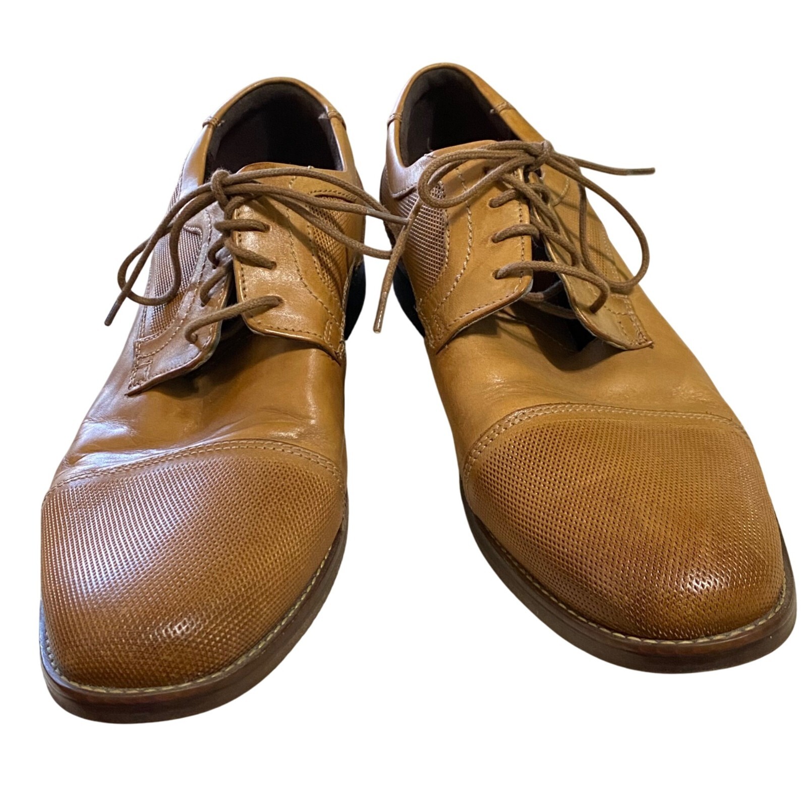 SAOLA Scarpa elegante Rockport Cap Toe Derby da uomo taglia 9 marrone marrone chiaro accademia carriera business