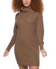 MSRP $89 Tape Petite Turtleneck Sweater Dress Orange Size