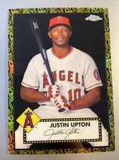 2021 Topps Chrome Platinum Anniversary Justin Upton Black Gold Refractor #’d /10