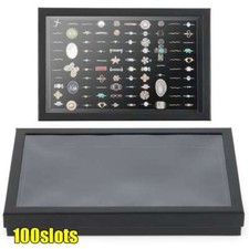 100 Slots Jewelry Ring Display Organizer Case Tray Holder Display Storage Box