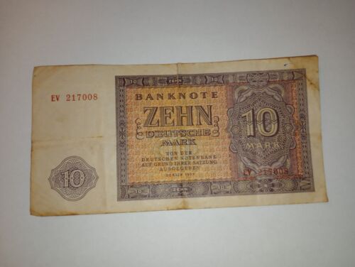 Germany (East/Democratic Republic) 10 Mark 1955 Well Circulated Banknote