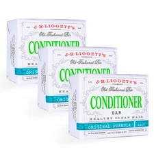 J·R·LIGGETT'S Hair Conditioner Bar Plant Based Eco Friendly 3 Pack 1.75oz