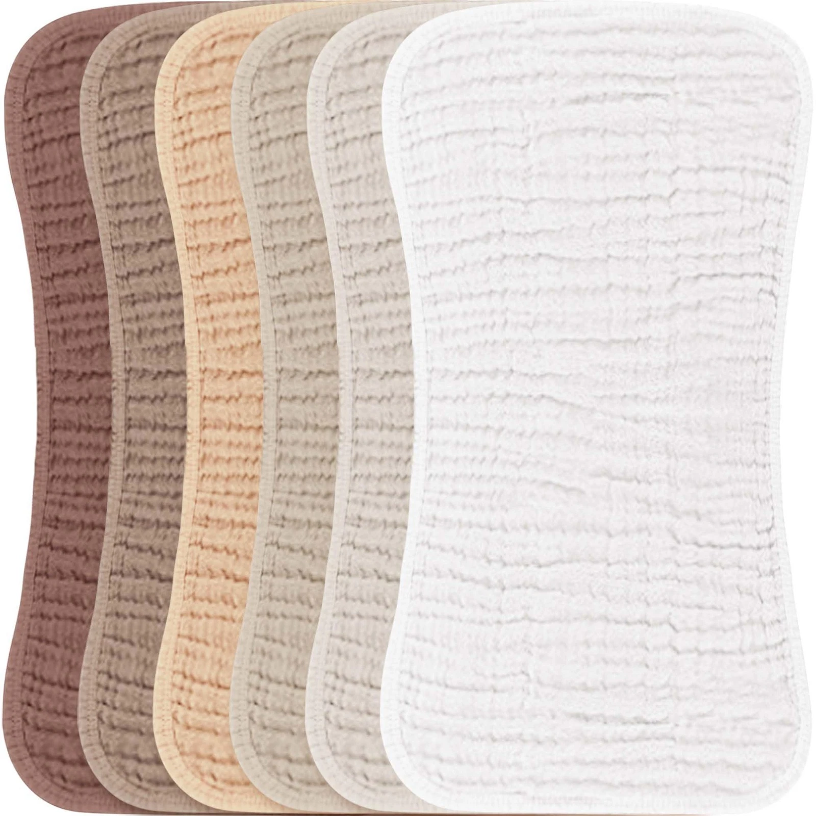 Muslin Baby Burp Cloths Sets for Unisex- 6 Pack Large 100% Cotton Burping Clo...