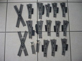 Lot rails aiguillages jouef lima croisements butoir.jouef.aiguillages.locomotive