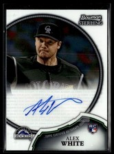2011 Bowman Sterling Rookie Autographs Alex White RC Auto Colorado Rockies #18