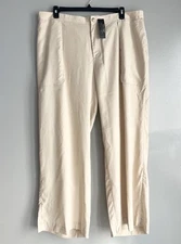 Banana Republic Factory Tencel Wide Leg Pant Women's High Rise Beige XXL NWT
