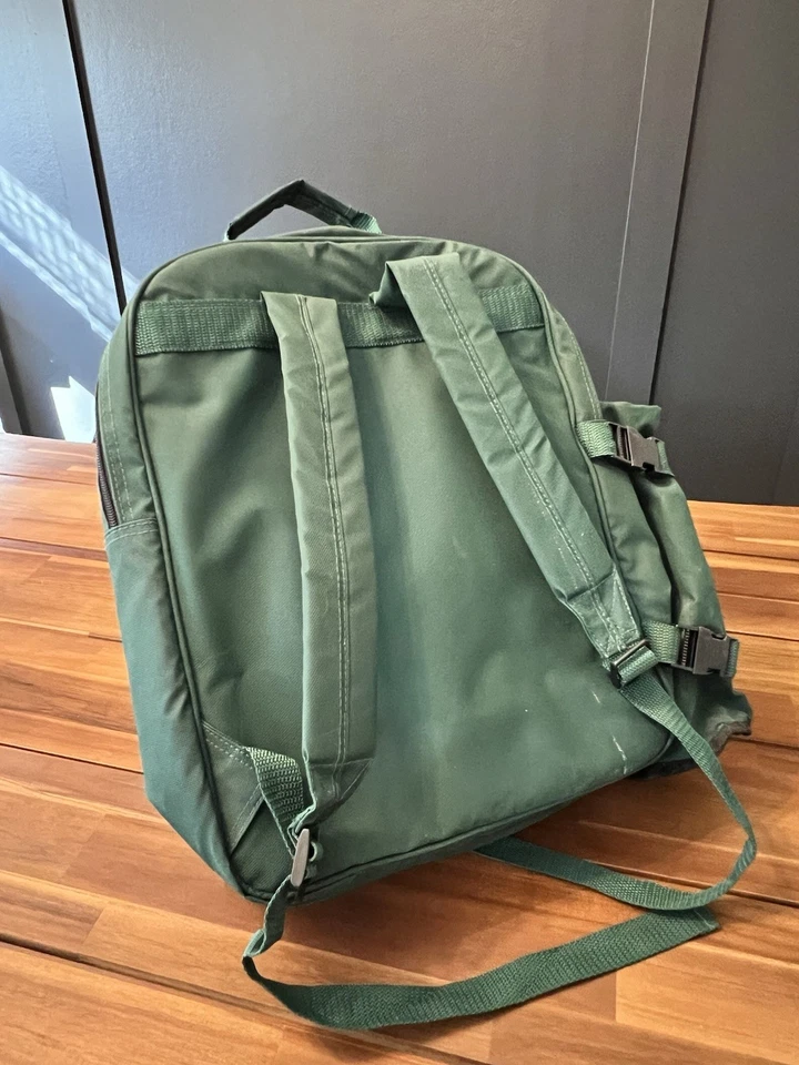 Mochila aislada deportiva de picnic de vino verde bosque nueva sin etiquetas servicio para 4 Foto 3 de 3