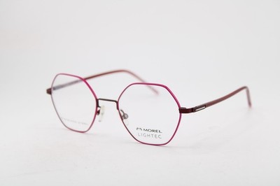 NEW MOREL LIGHTEC 30291L PP06 PINK RED AUTHENTIC FRAMES EYEGLASSES 48-19