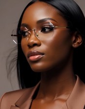 Clear Lens Eyeglasses Women Streetwear Sophisticated Female Elegant Gold Frame