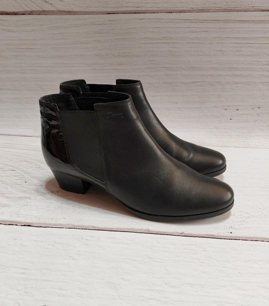 Women Sioux Ankle Boots Black Leather 38