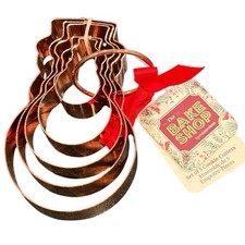 NWT The Bakeshop Cookie Cutters Set Snowman Copper Stainless Steel Christmas