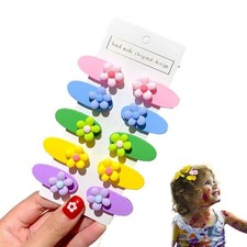 Cute Five Petal Flower Hair Clips For Girls Colorful Petals Flowers Hair Clip...