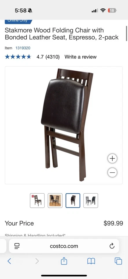 Juego de 3 sillas de comedor de madera con asientos acolchados negros Foto 4 de 4