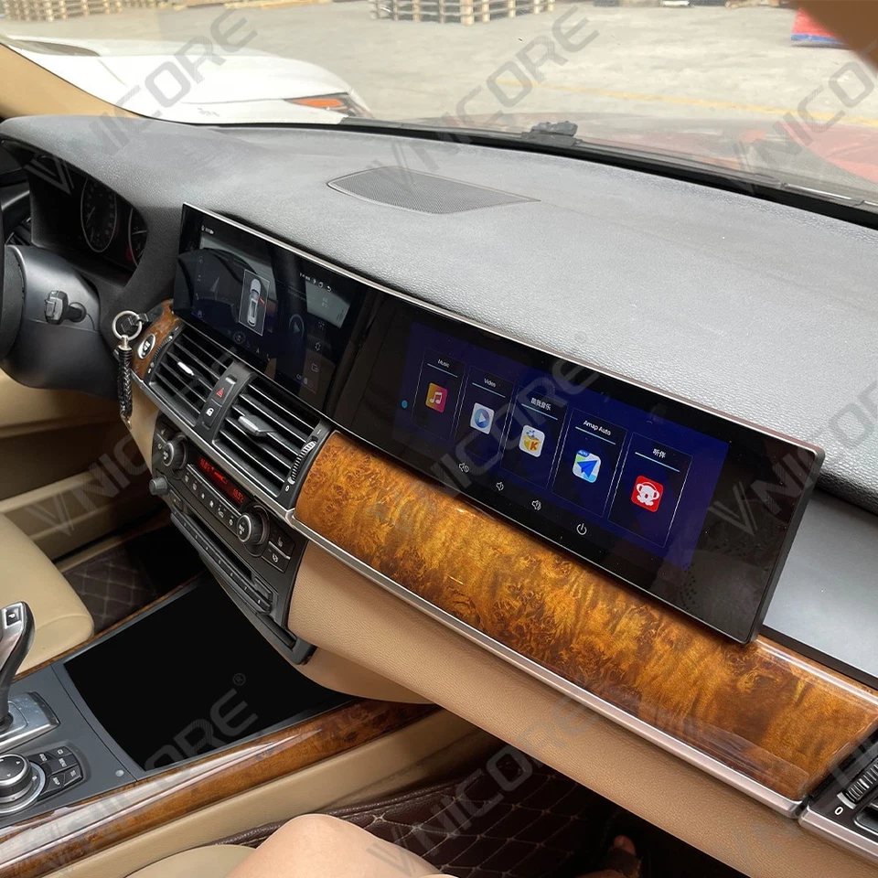 Radio de coche de doble pantalla de 12,3"" para BMW X5 X6 E70 E71 2007-2013 Carplay Android 4G Foto 2 de 4