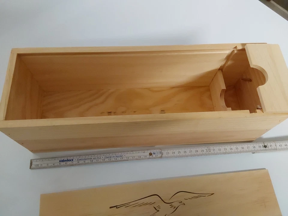 Weinkiste aus Holz, Flaschenbox aus Holz, Weinbox für 1 Flasche - Bild 3 von 4