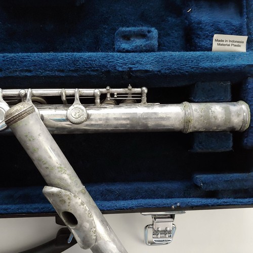 Vintage Yamaha Model 281 Open Hole Silver Plated Flute With Case - Picture 20 of 20