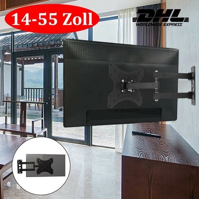 TV Wandhalter ausziehbar 13 bis 55 zoll neigbar schwenkbar drehbar schwarz