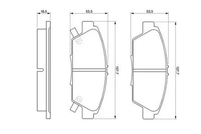 Plaquettes de frein 0 986 424 289 BOSCH pour ROVER HONDA - Photo 1/4
