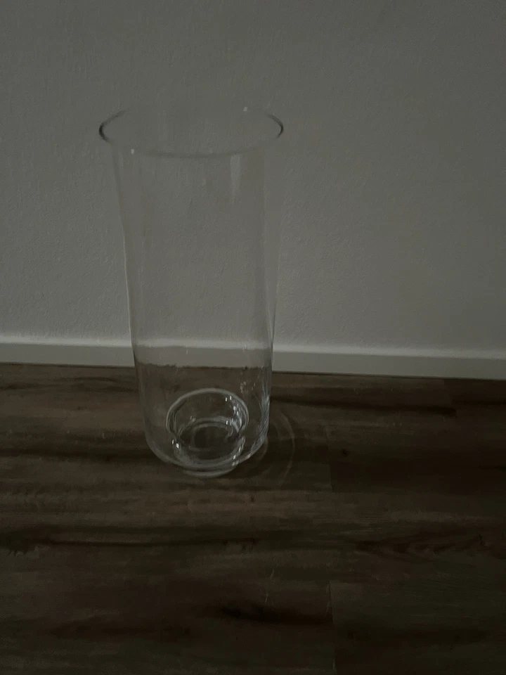 große glas Boden Vase Klar Durchsichtig  Deko  56 Cm Groß Weihnachten Advent - Bild 3 von 4