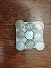 LOT OF 9 ROOSEVELT SILVER DIMES VARIOUS PRE '64 YEARS AND MINTS
