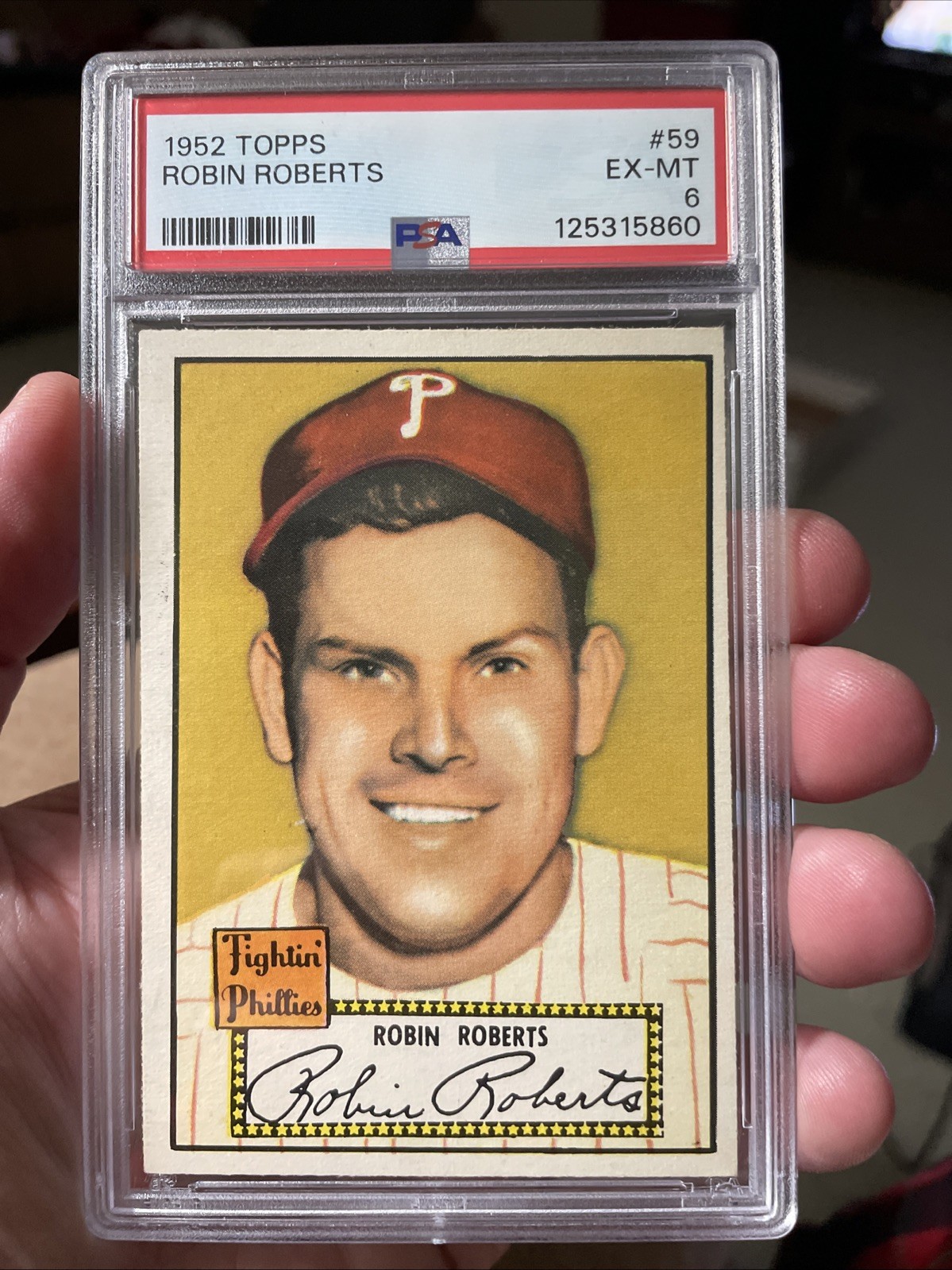 1952 Topps Robin Roberts #59 PSA 6 EX/MT Just Graded Oct 2025 Sharp!