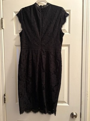 h&m black crochet dress Women's Black Crochet-look Knit Dress