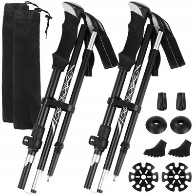 Teleskopische Trekkingstöcke für Nordic Walking, 110 130 cm, Aluminium