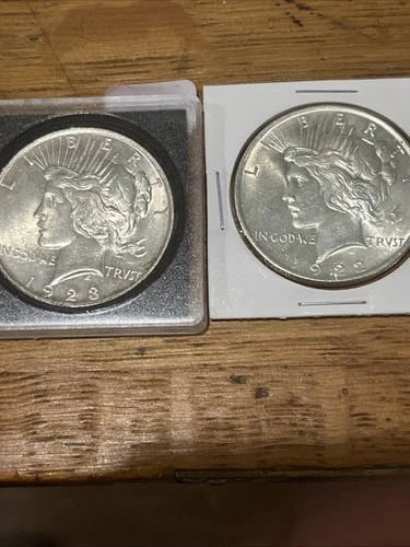 New ListingPeace Dollar Lot (2), 90% Silver, Below Melt! Better Condition!
