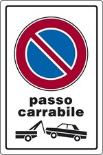 Driveway Pass Sign with Forced Door Removal 30CMx20CM START